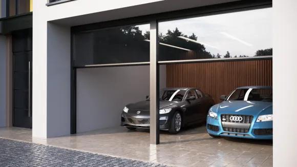 porte de garage verre passage optimisé